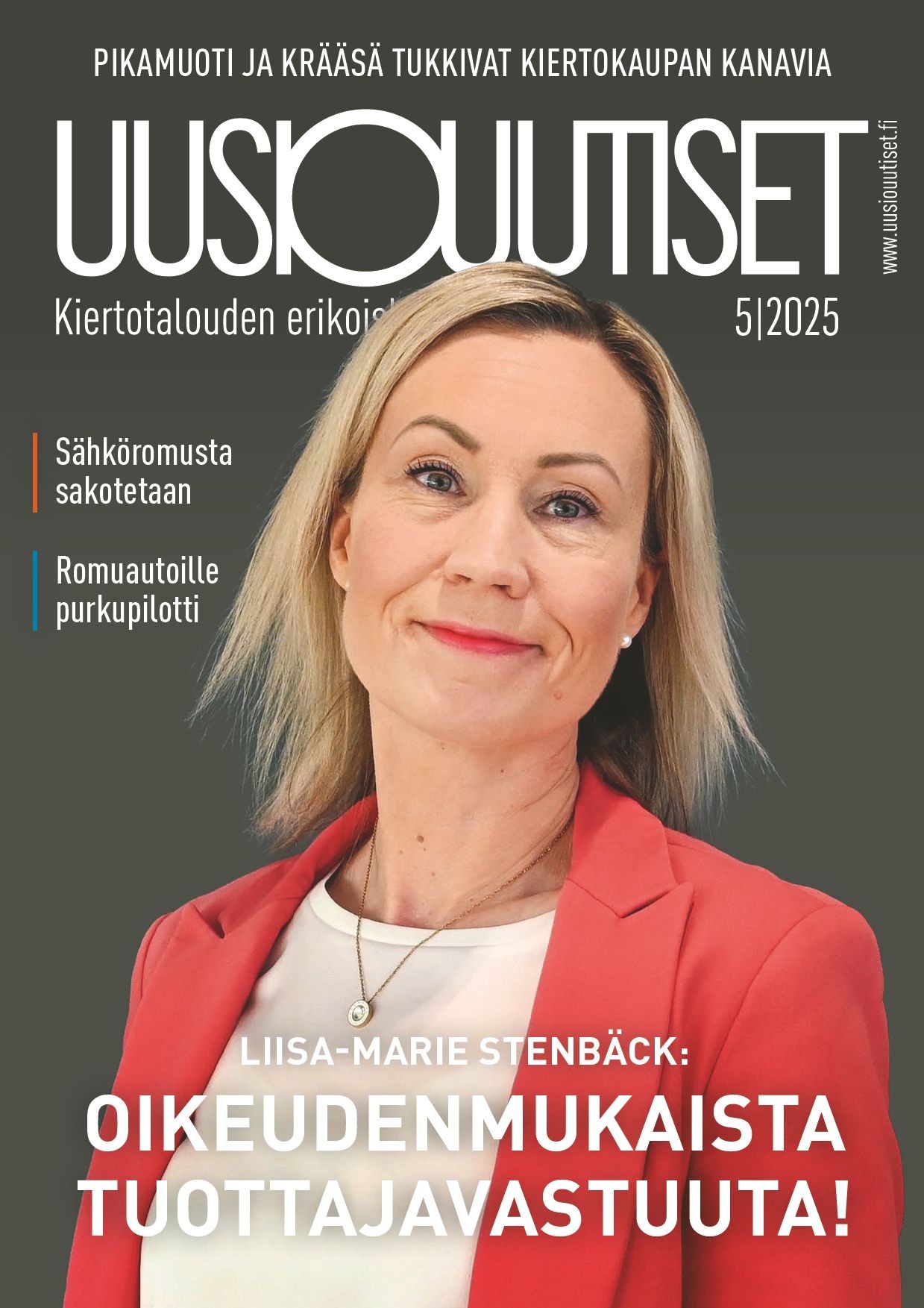 Kansikuva Kiertotalouden erikoislehti Uusiouutiset 2026